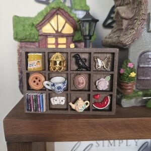 Miniature Trinket Shelf Magnet with Assorted Charms